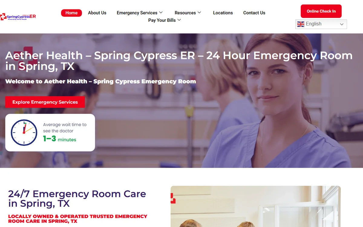 Aether Health Spring Cypress ER Local SEO Texas — ithouse.tech